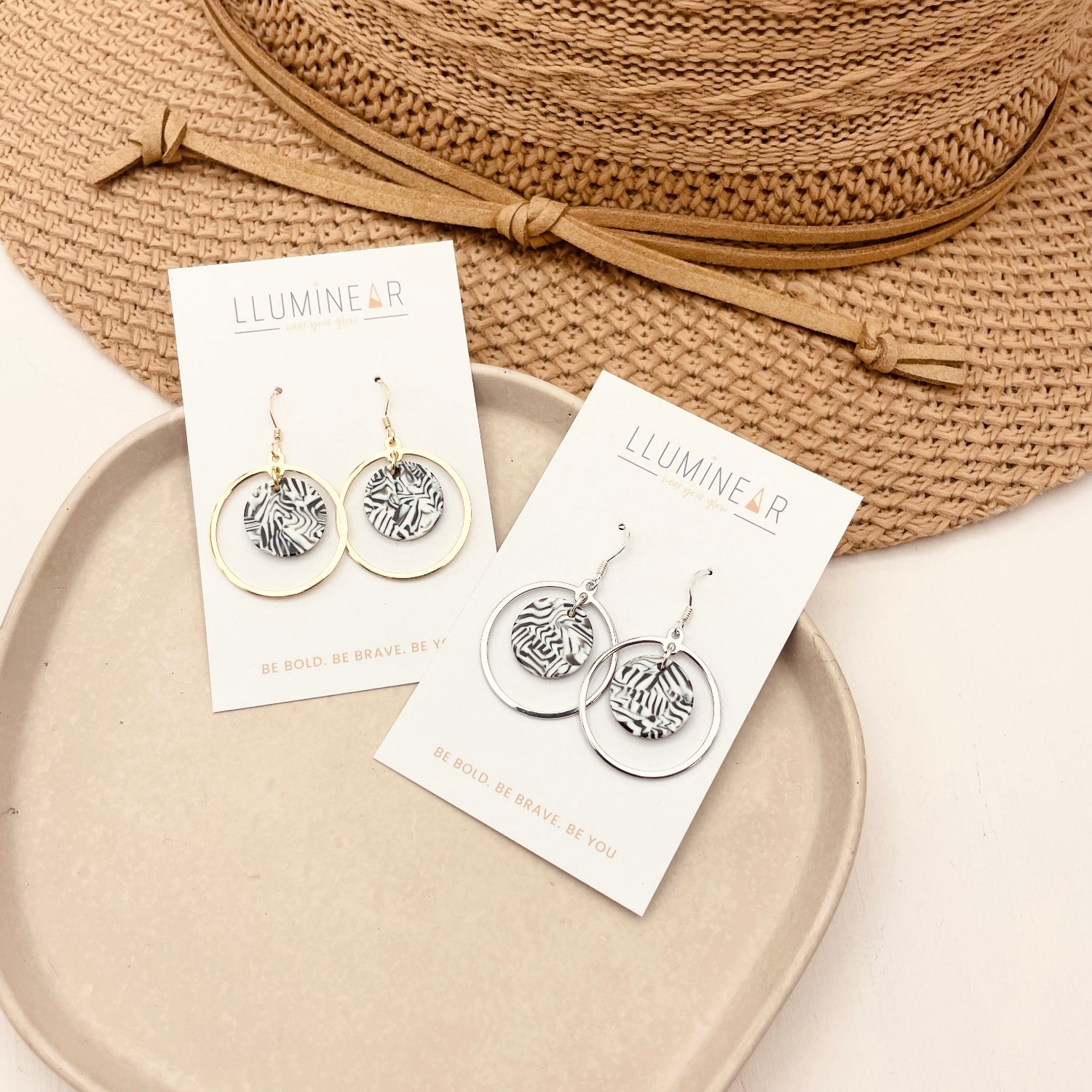 Calypso Silver Zebra Earrings