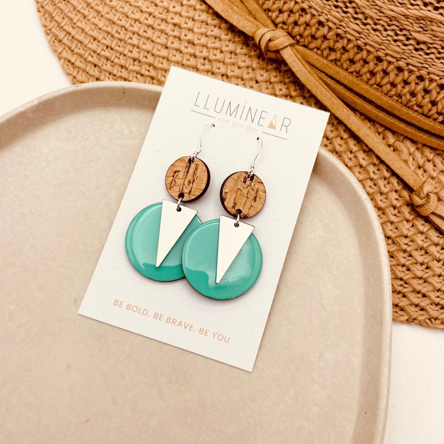 May Earrings Neptune Mint Green Triton