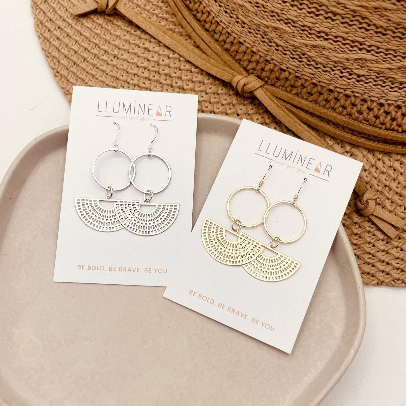Crescent Moon Boho Glam Earrings