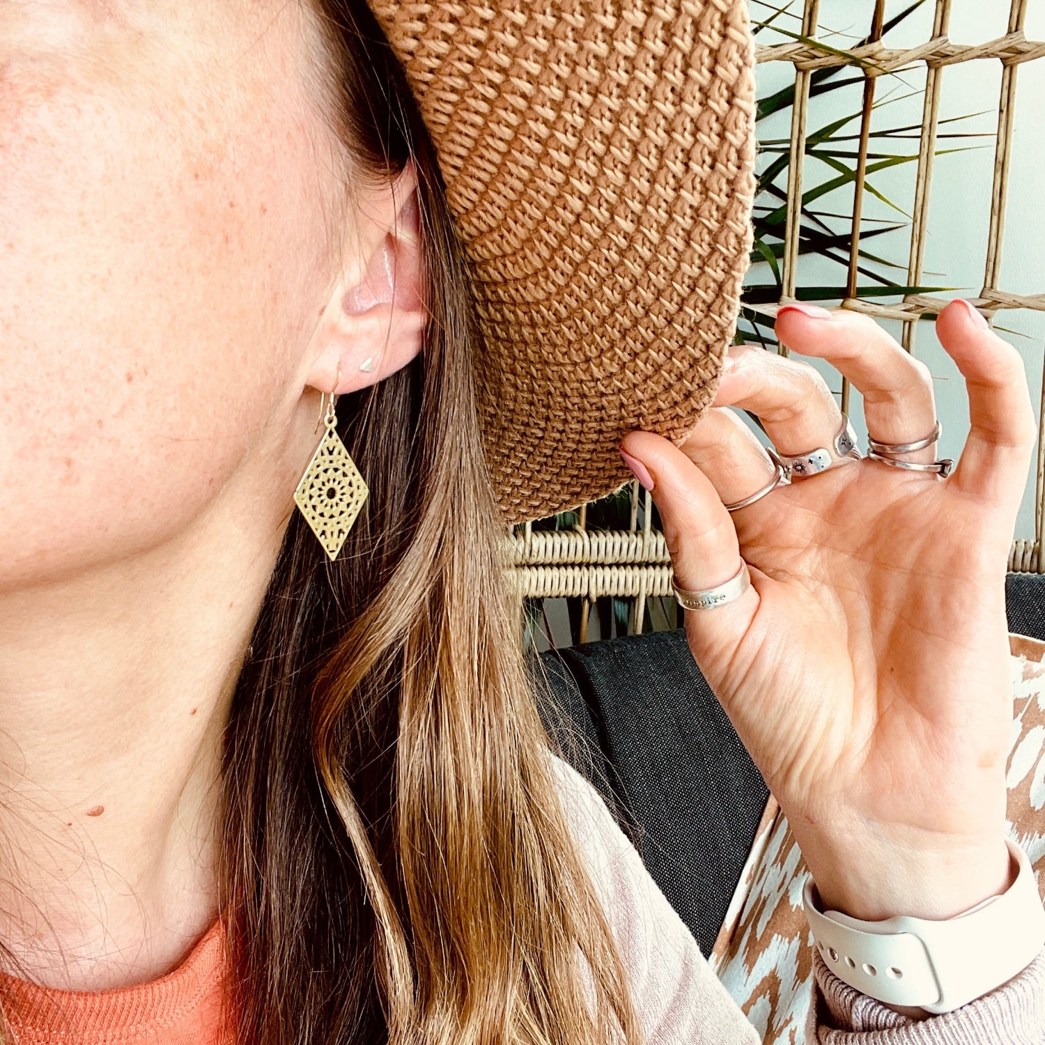 Moroccan Sunburst Gold Earrings