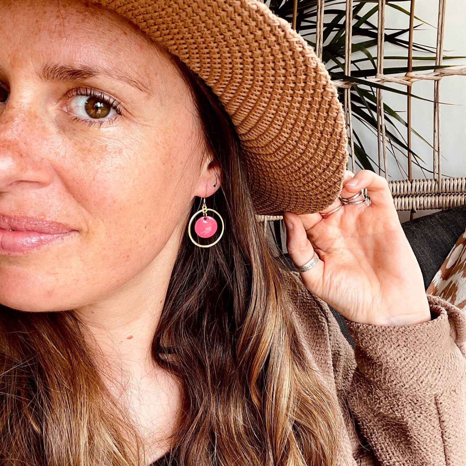 May Earrings Calypso Gold Pink