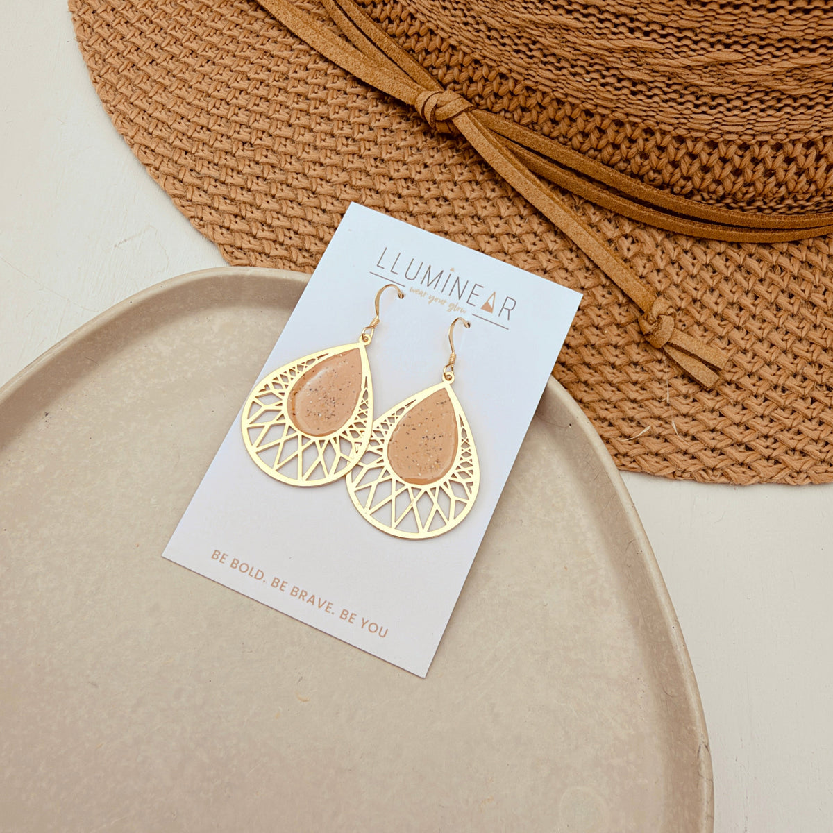 Autumn Teardrop Gold Earrings