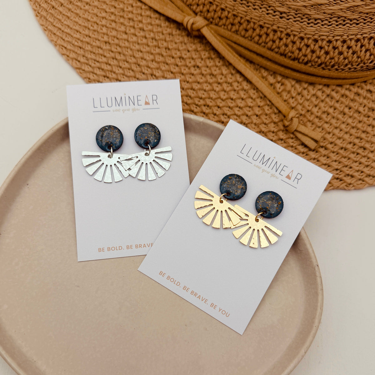 Autumn Sunshine Beach Sand Stud Earrings