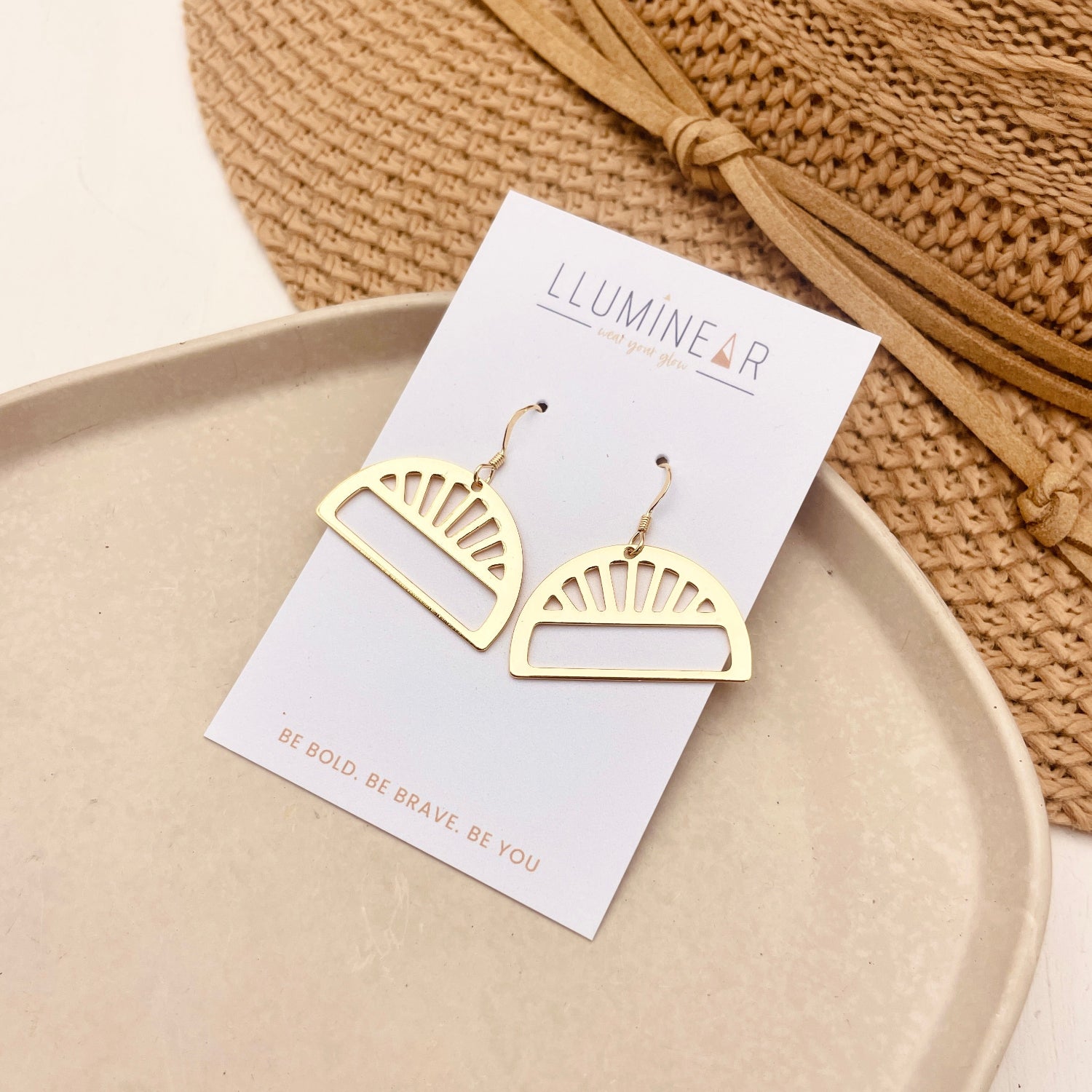 Deco Arch Gold Earrings
