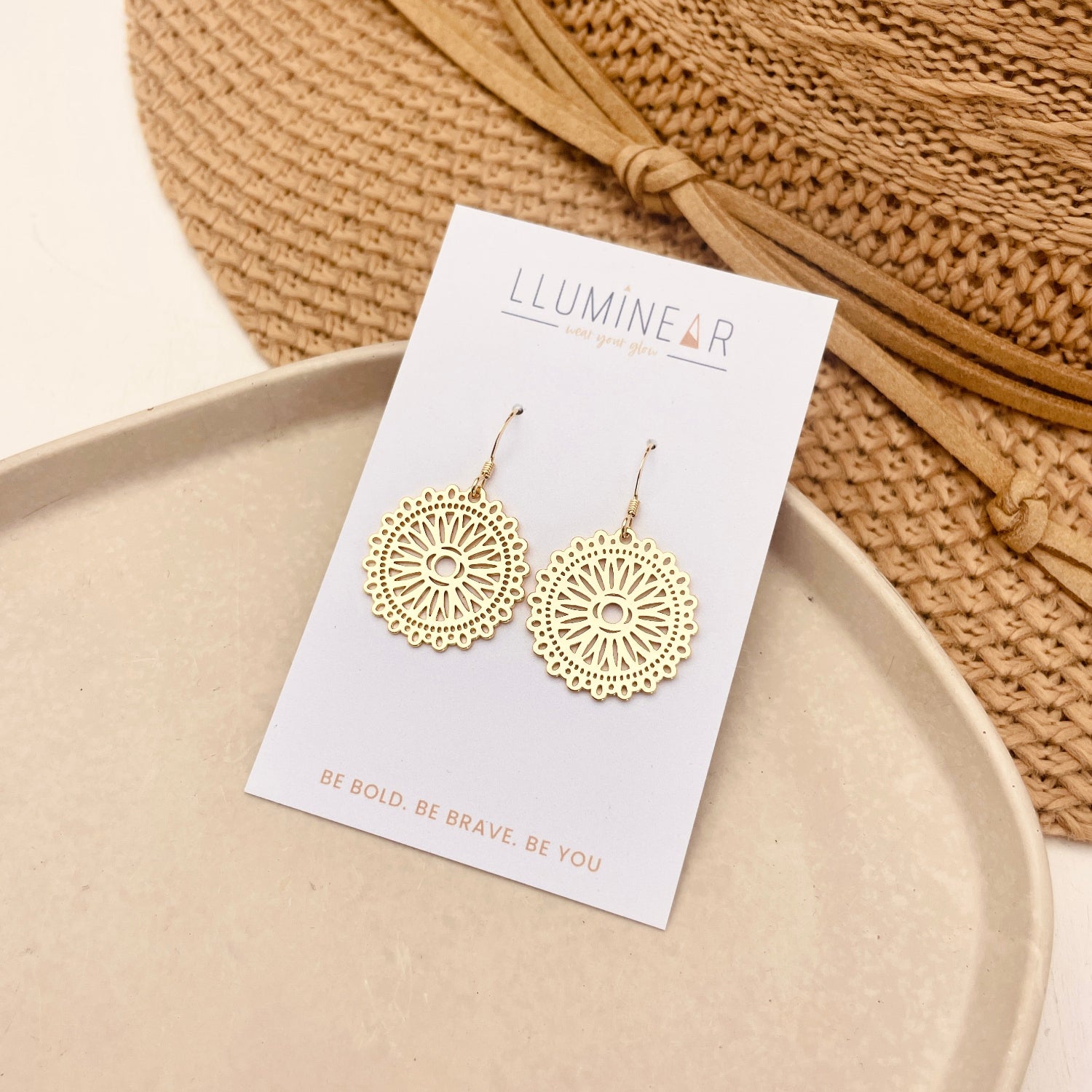 Elegant Boho Circle Earrings Gold