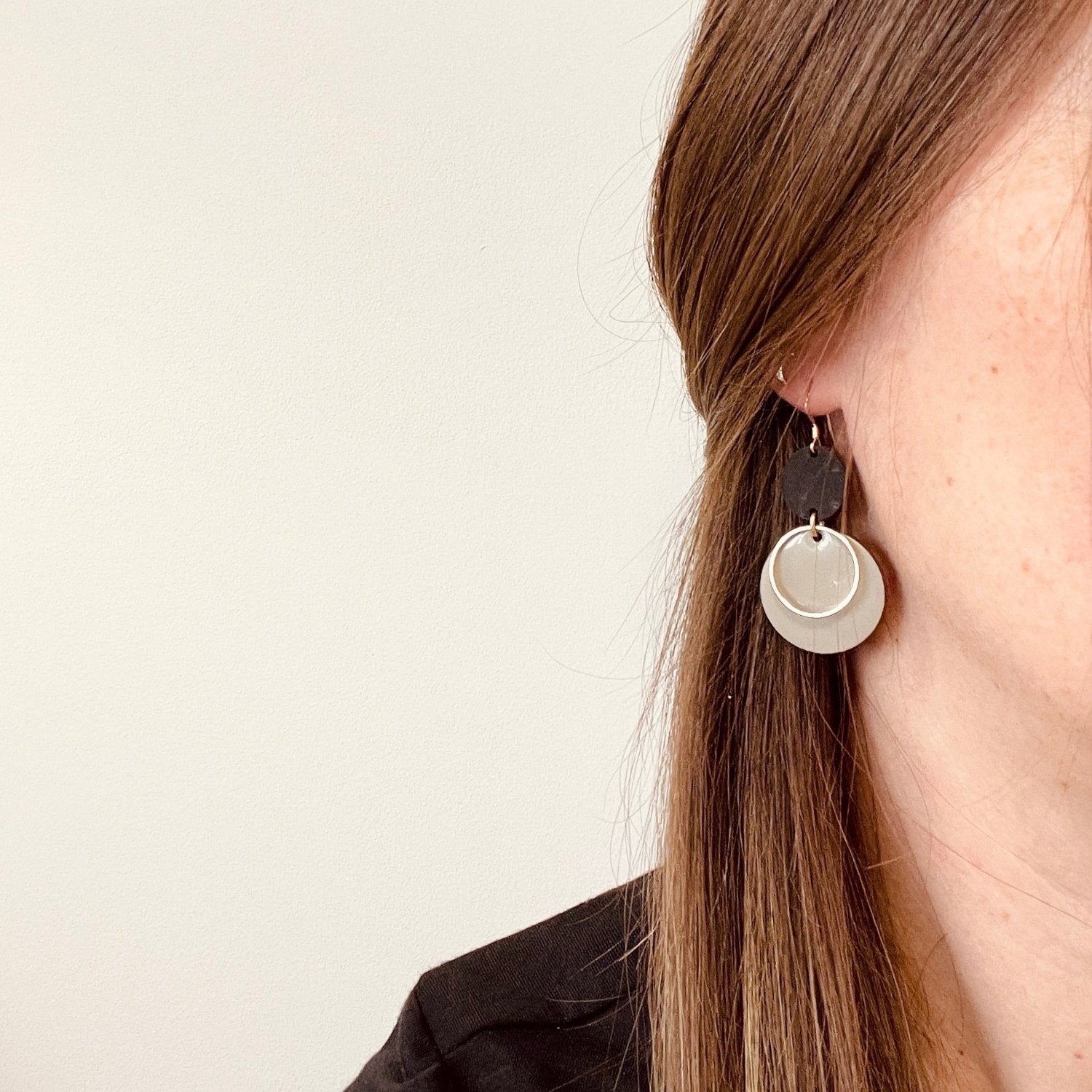 Winter Neptune Earrings Scandi Grey