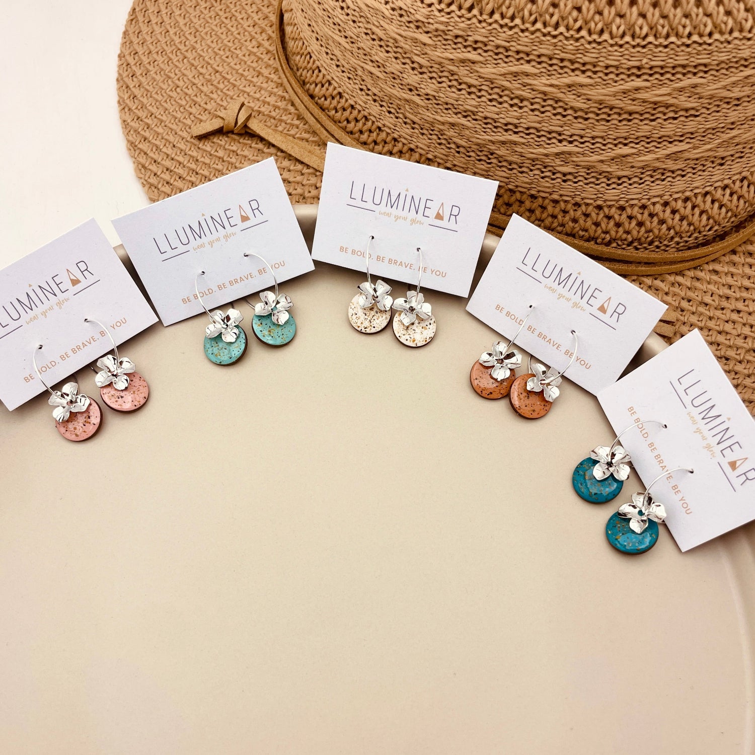 Hawaii Beach Sand Hoops Silver