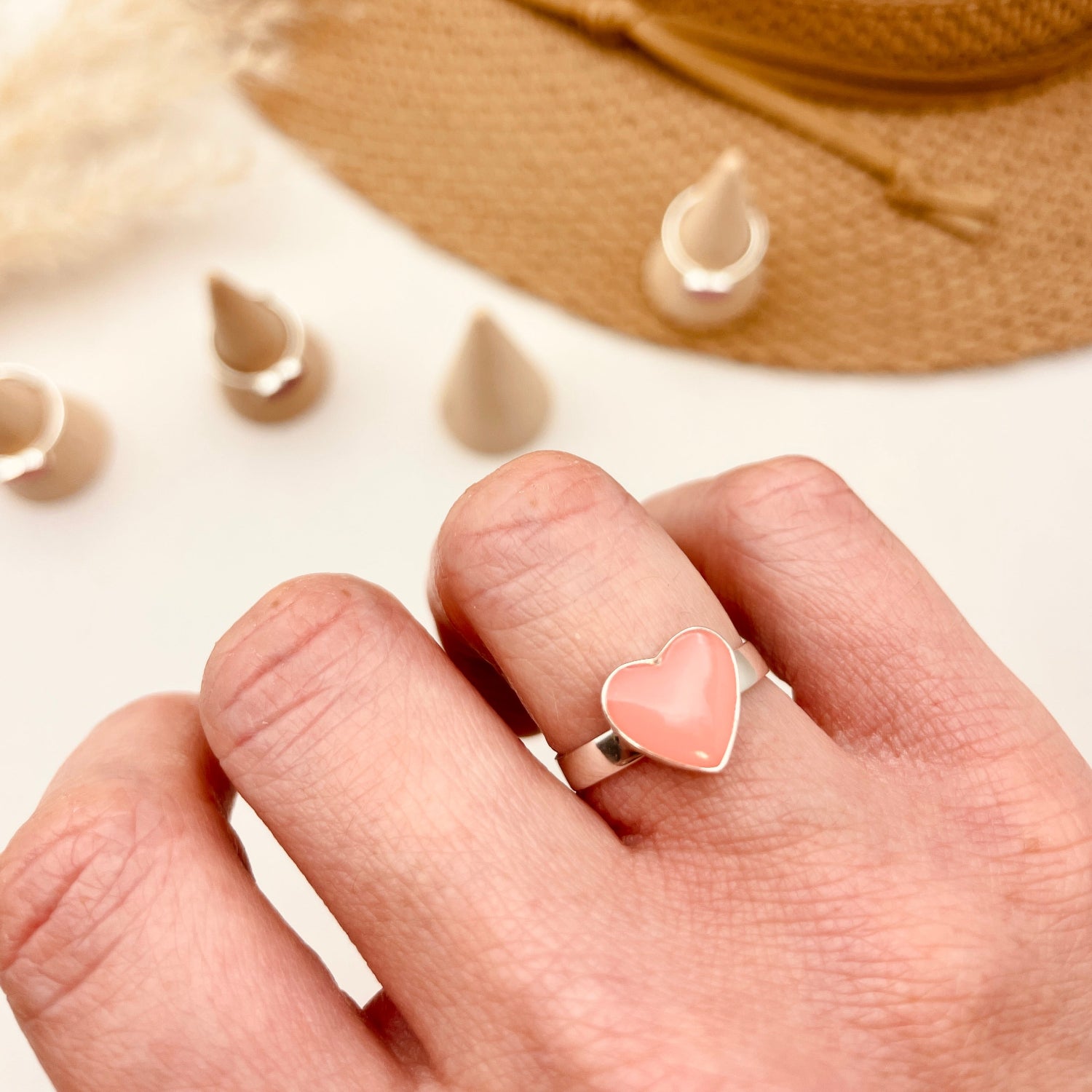 Sterling Silver Heart Ring Adjustable