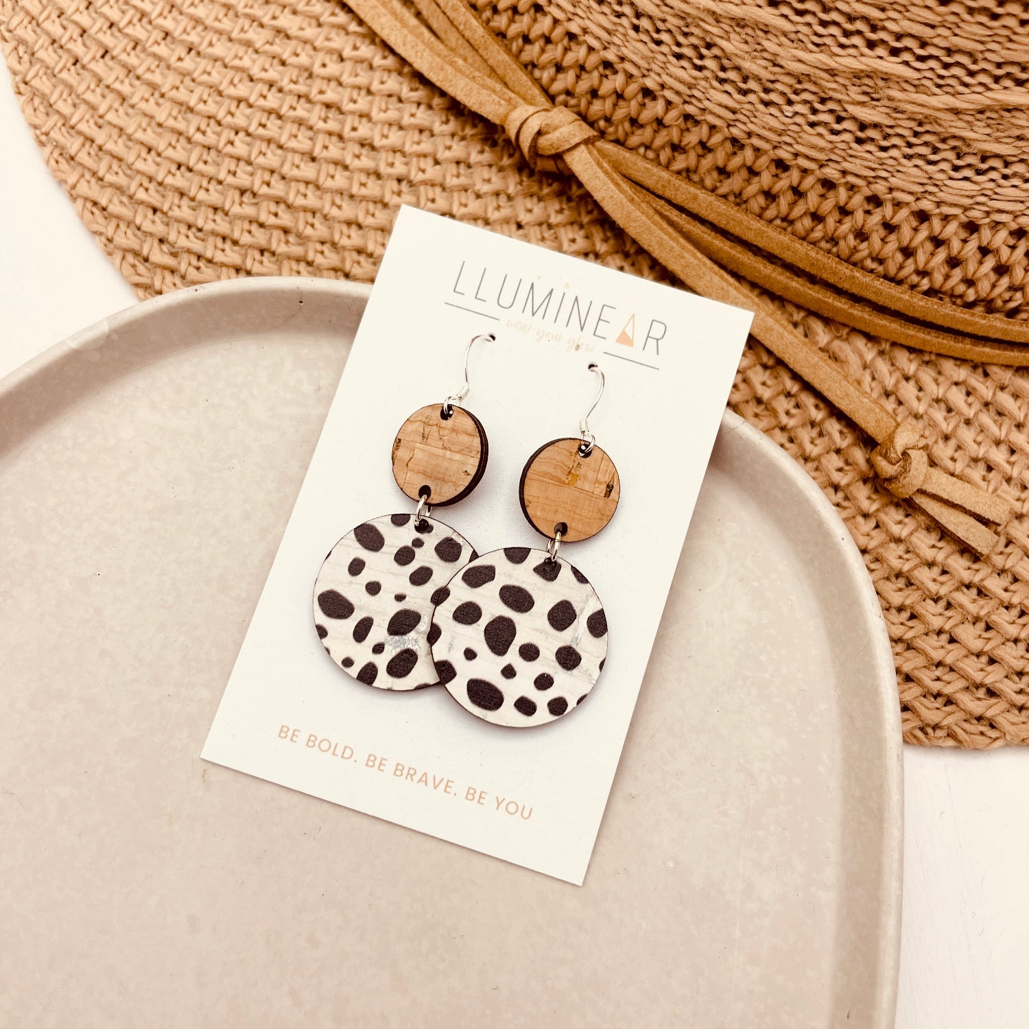 Neptune Dalmatian Print Earrings