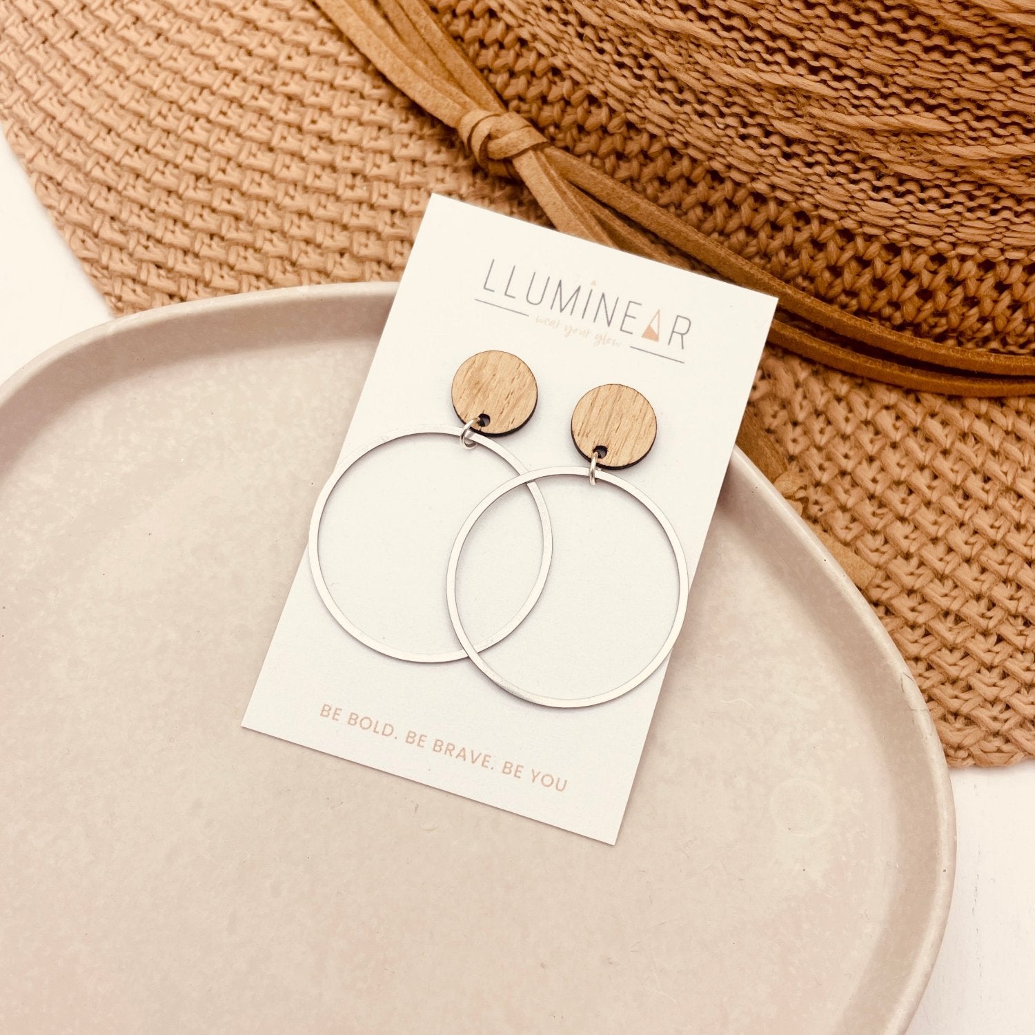 Venus Earrings Natural Silver Ring