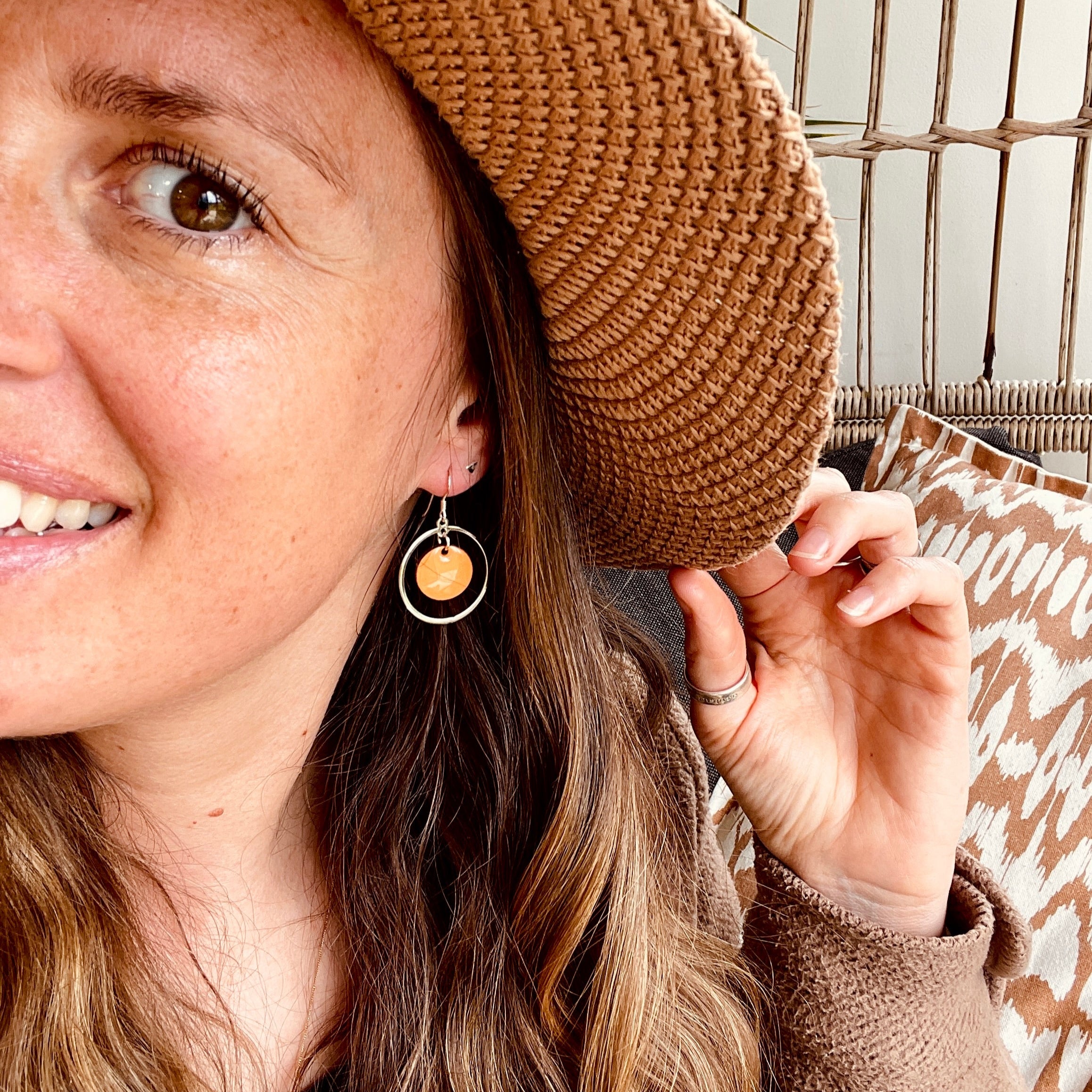 May Earrings Calypso Silver Orange