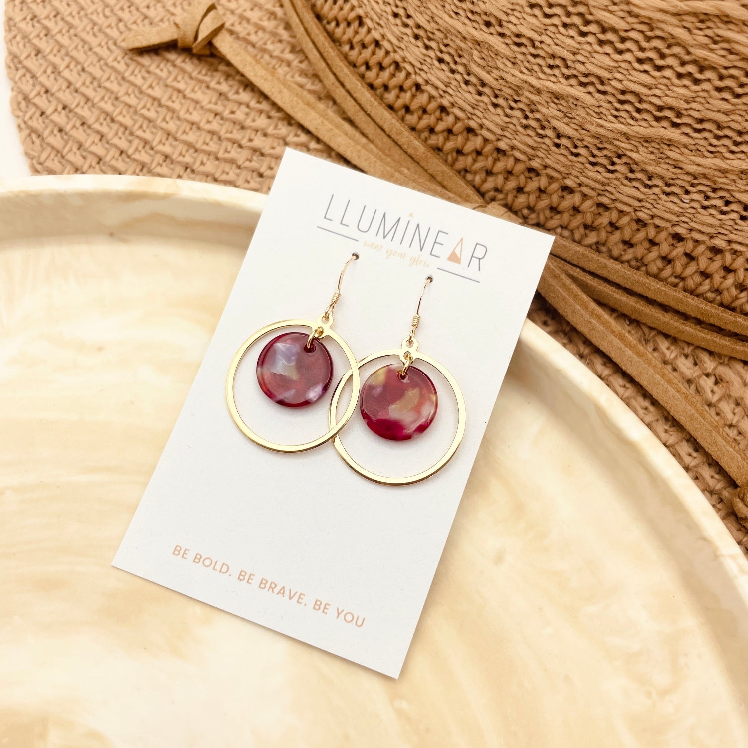 Calypso Gold Ruby Earrings