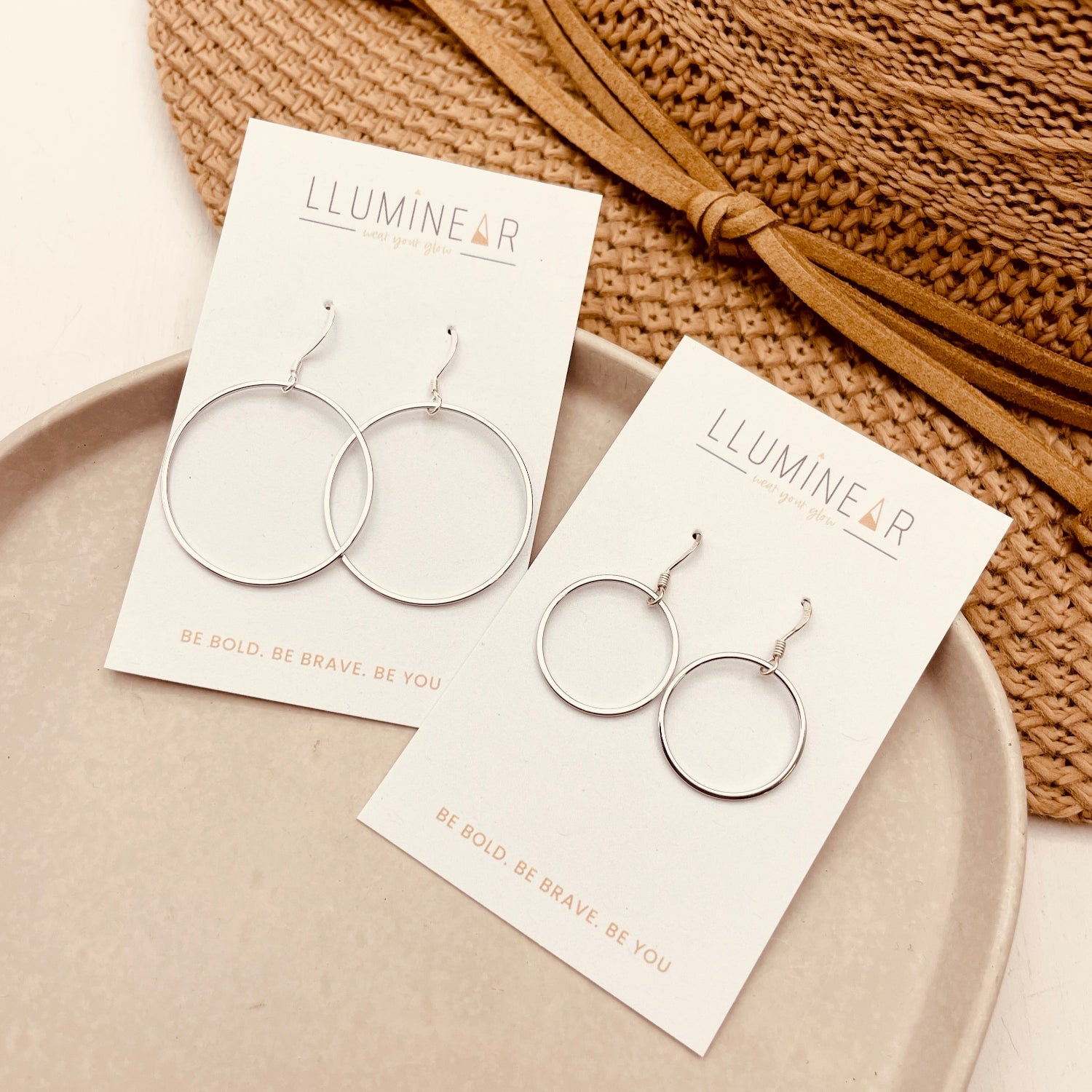 Simple Circle Earrings Silver
