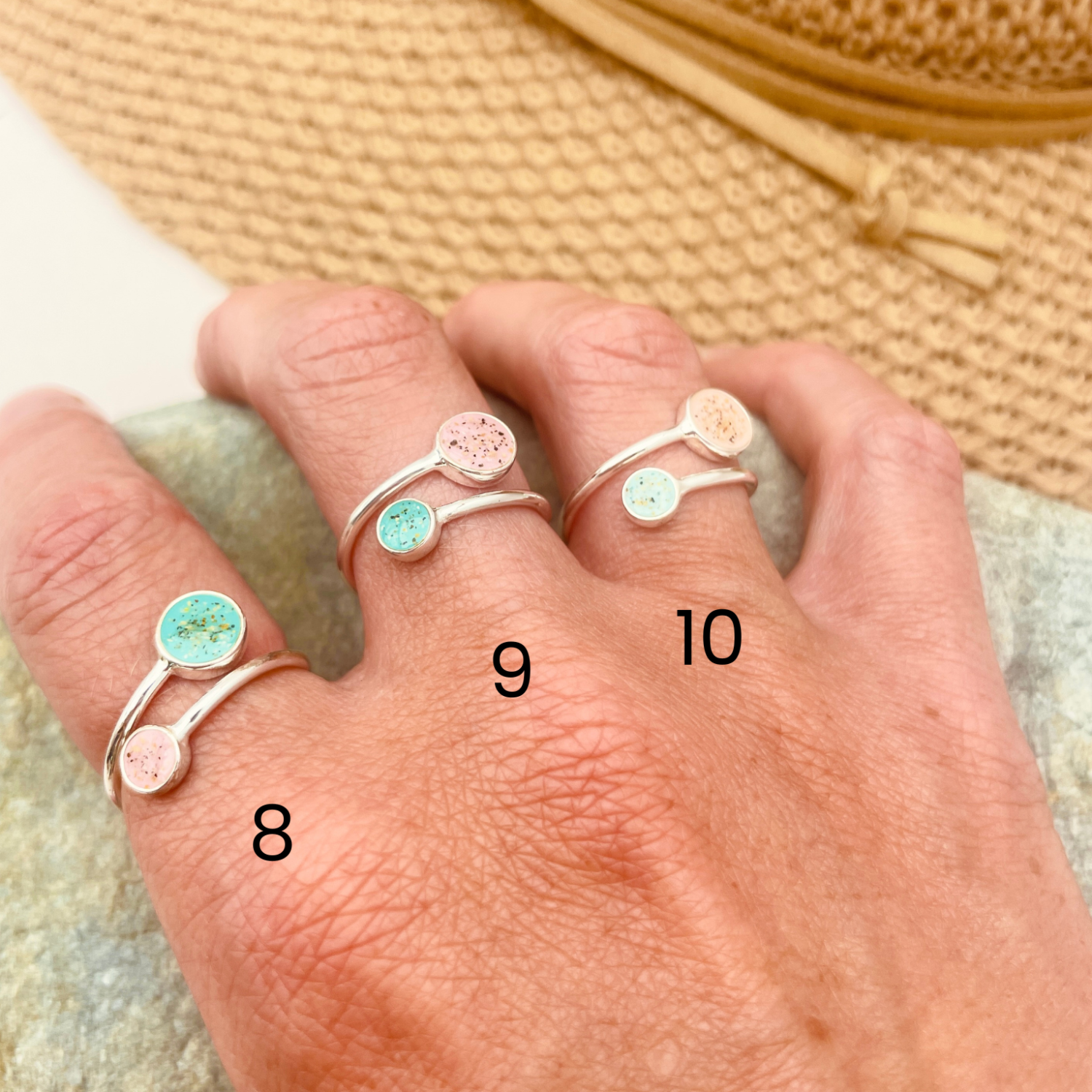 Sterling Silver Cornish Beach Sand Ring Adjustable 8910