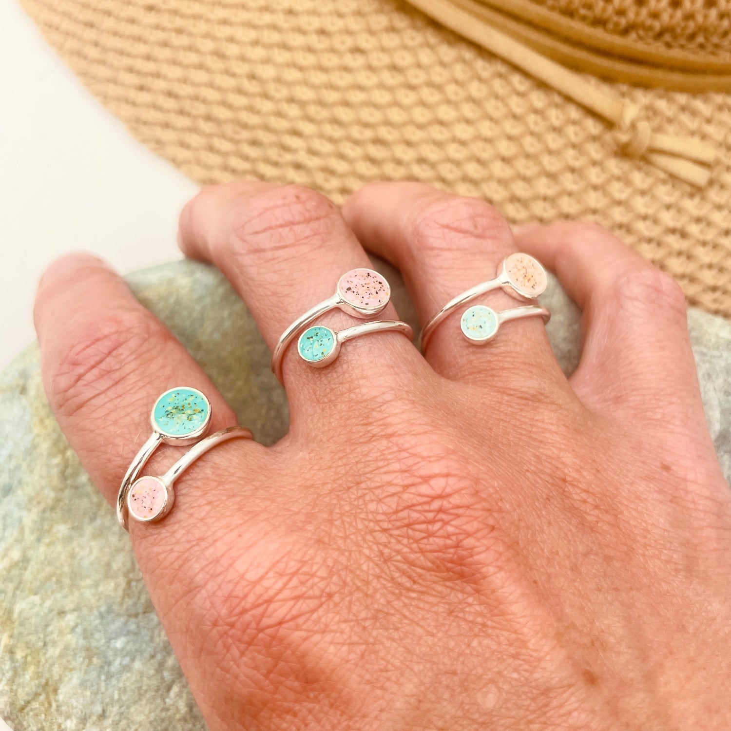 Sterling Silver Cornish Beach Sand Ring Adjustable 8910