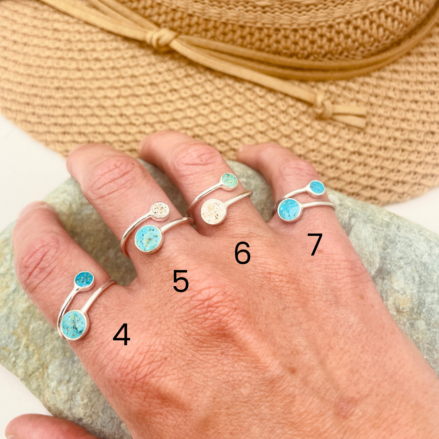 Sterling Silver Cornish Beach Sand Ring Adjustable 4567