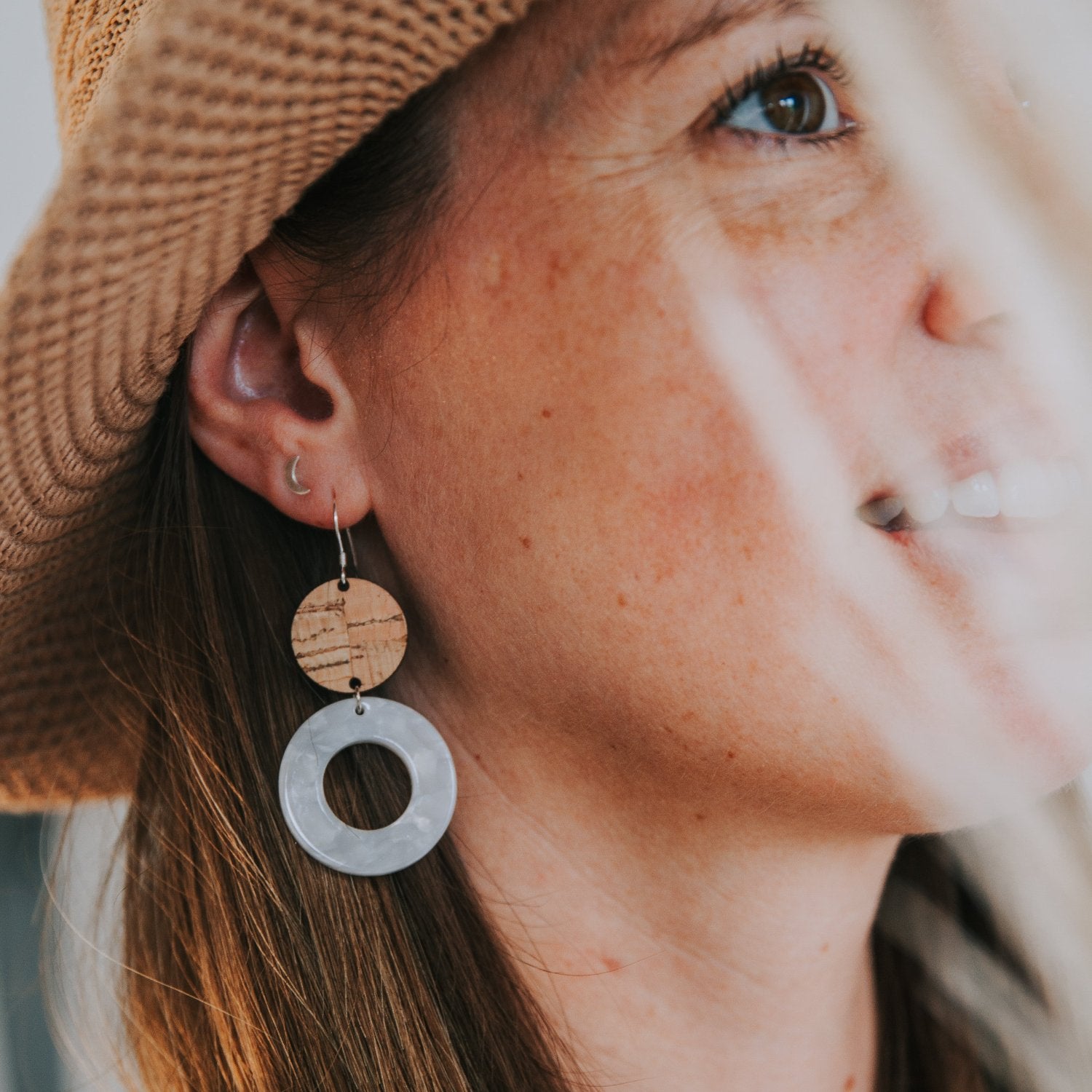 Equinox Earrings White Shell