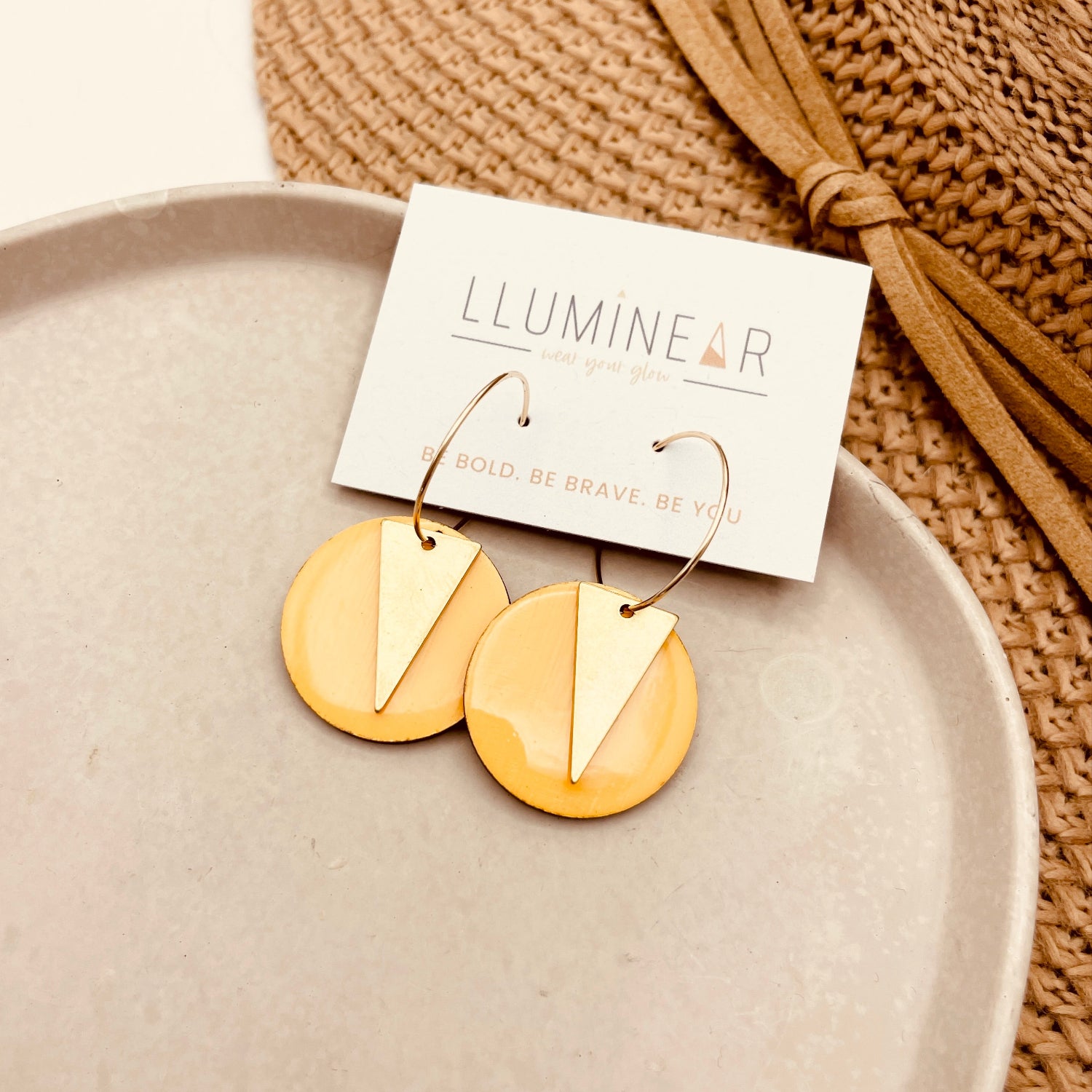 May Earrings Comet Hoop Yellow Triton Gold