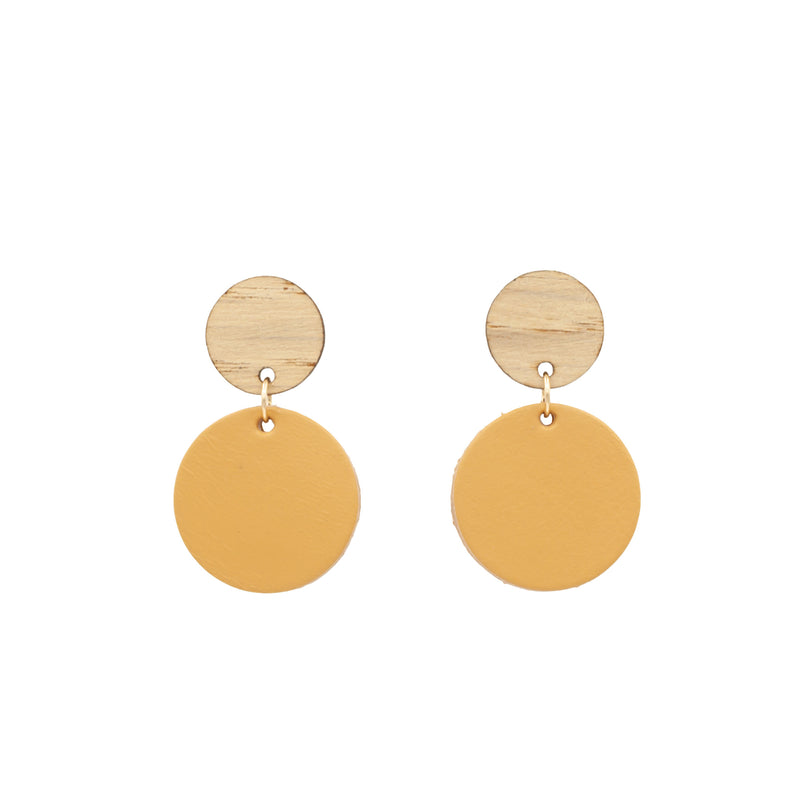 Flame Olive and Mustard Art Deco Ball Stud Earring – Kismet Klay