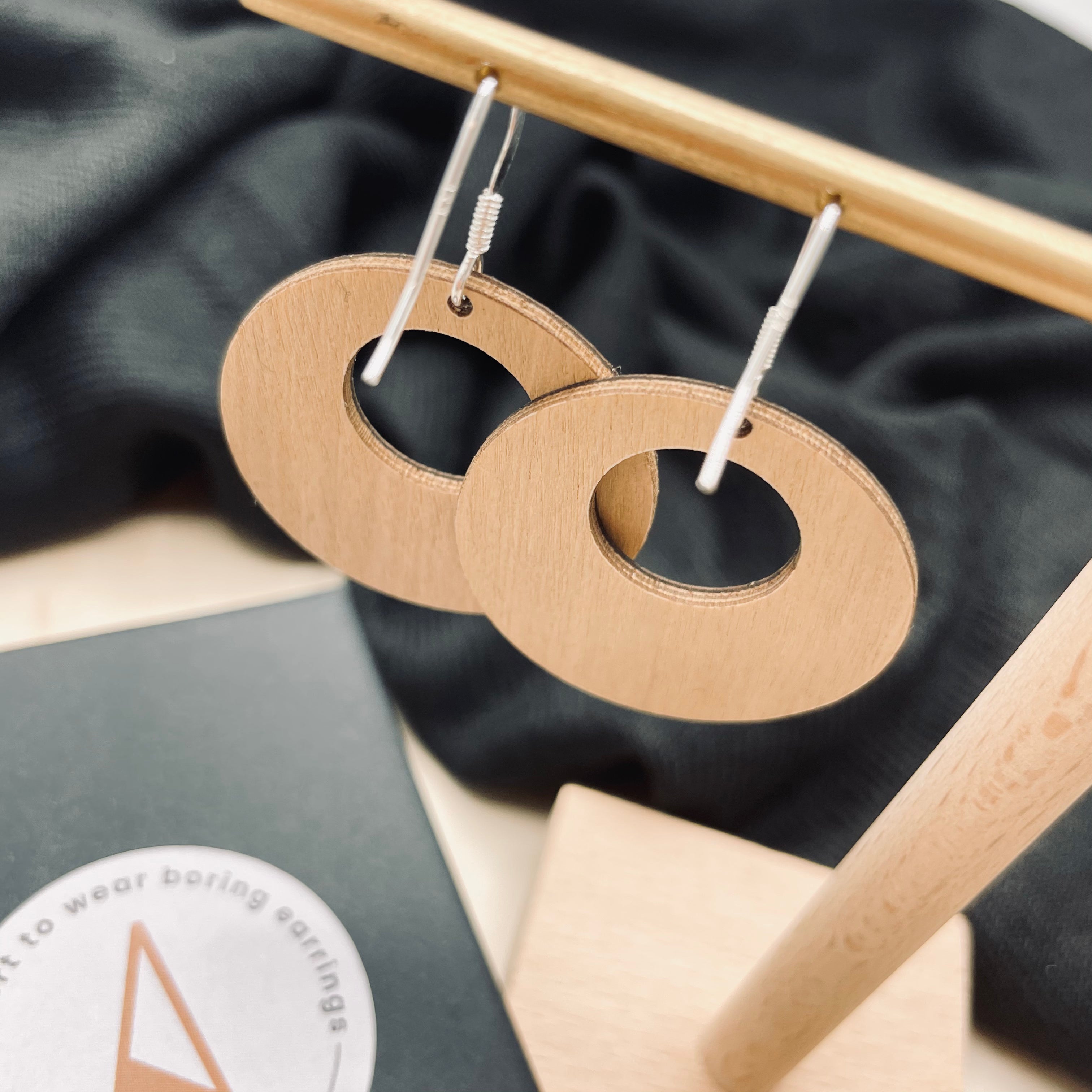 Nova Earrings Natural Cork